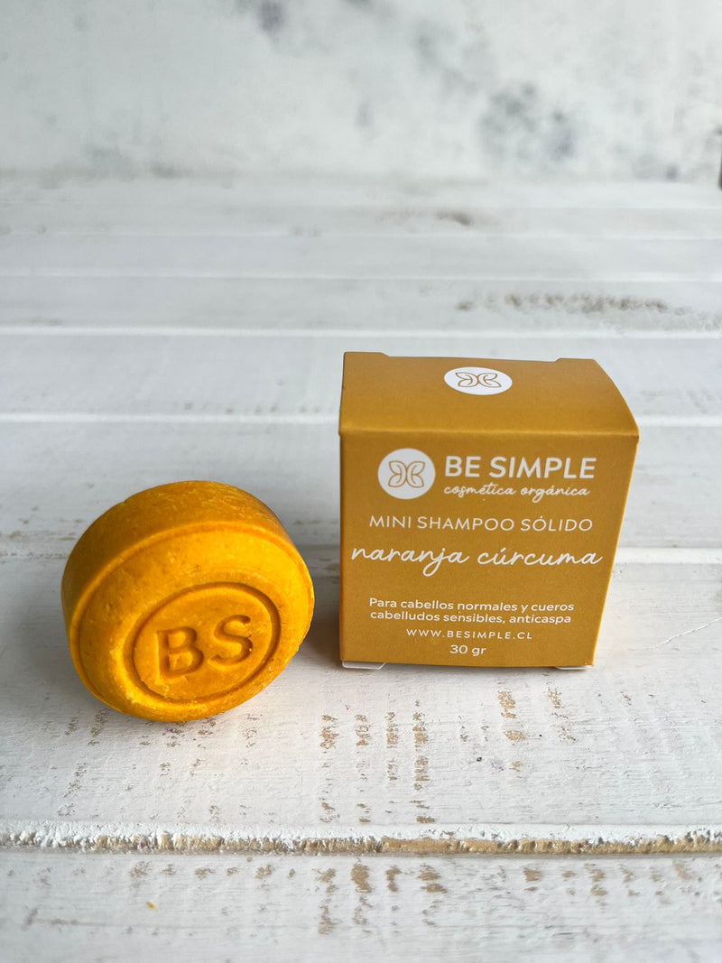 Shampoo sólido Mini Naranja Cúrcuma 30grs