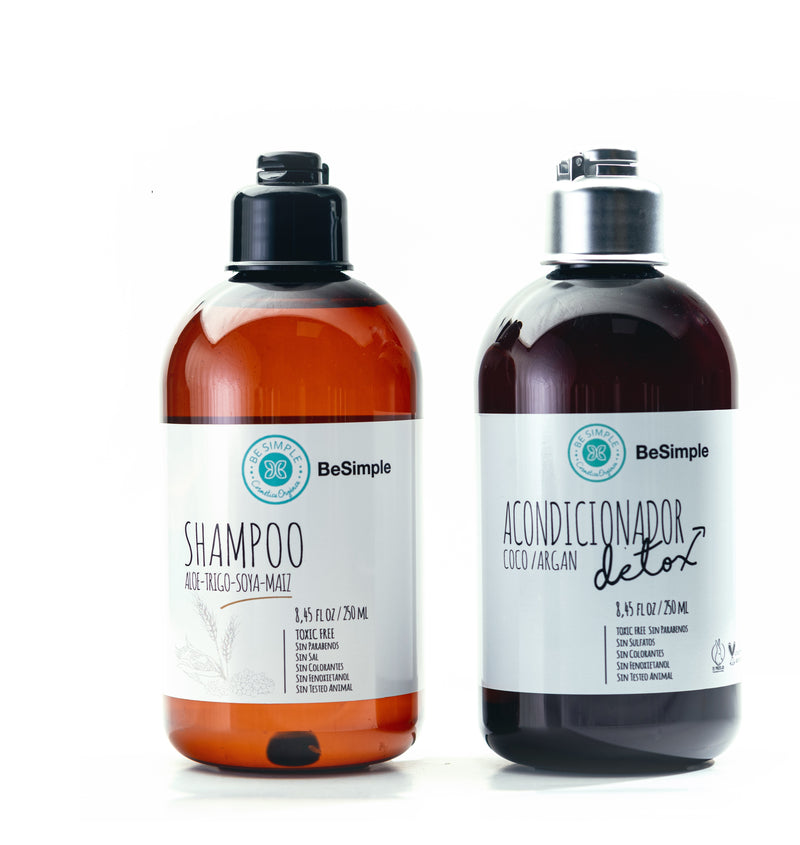 Promoción Pack Shampoo aloe trigo soya maiz + Ac. coco argán 250ml