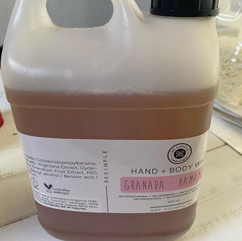 Jabón líquido orgánico Granada Hamamelis